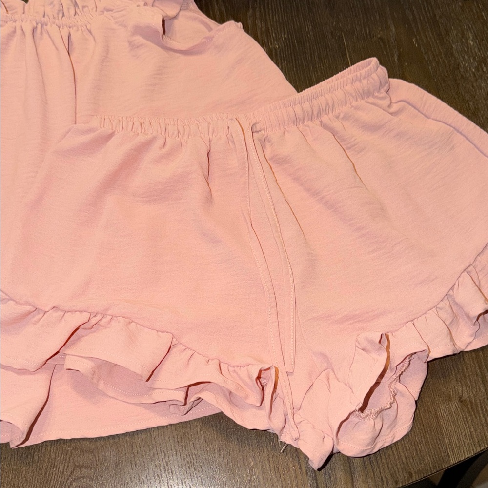 Pink Ruffle Top and Shorts Set - Picture 3 of 5
